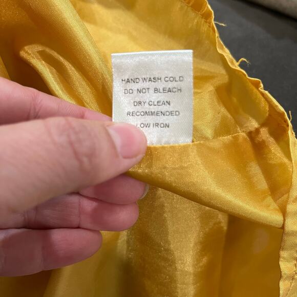 Anthropologie Comme Toi Yellow Polka Dot Skirt Size M Midi Retro - Picture 6 of 10